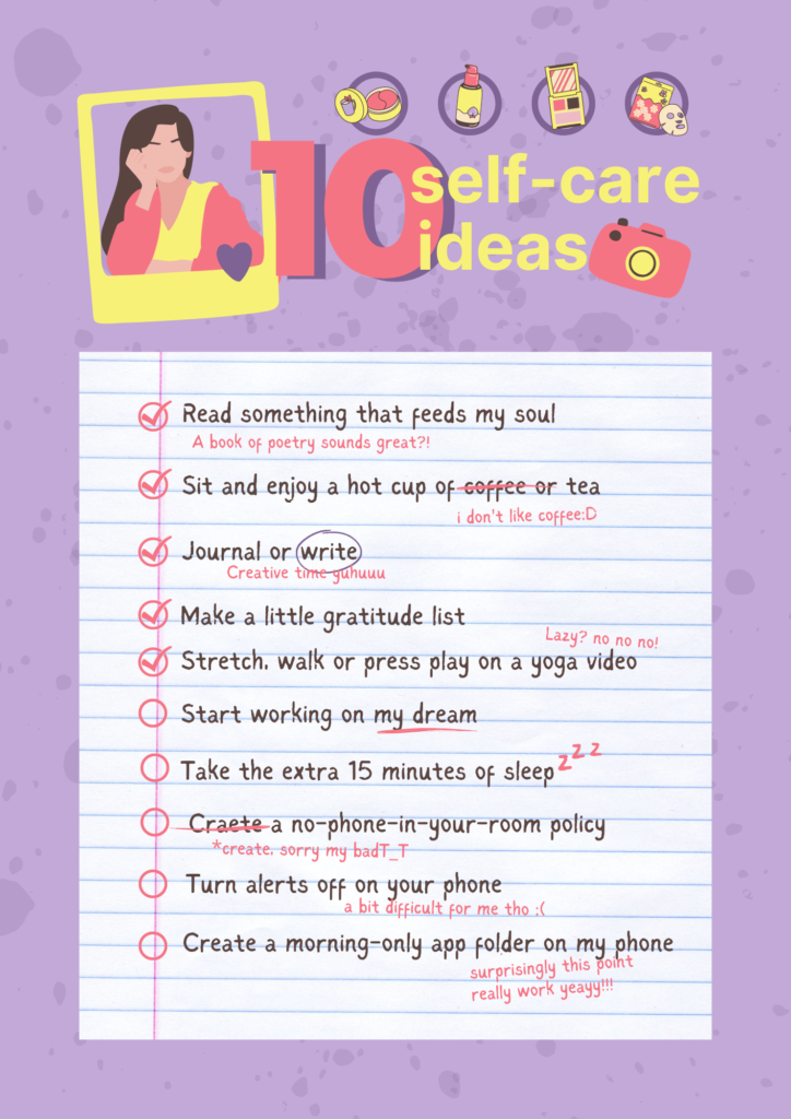 Self-care journal ideas