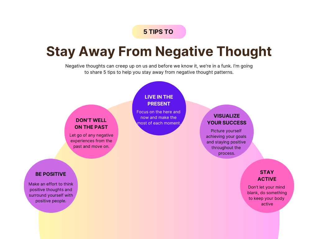 Tips to stay away from negative thoughts. 